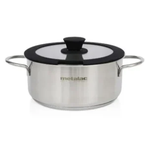 Metalac REA INOX shallow pot 16cm/1.4lit