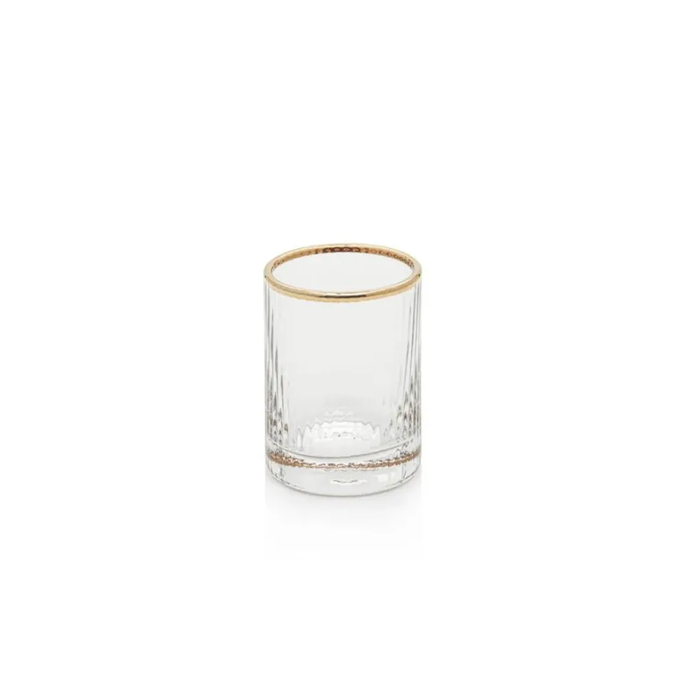 Optic Shot Glass Gold Rim