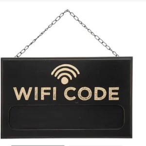 Ploč za WiFi šifru – 35 × 22 cm, crna