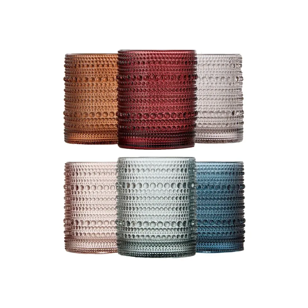 Set 6 Beaded Drinking Glasses