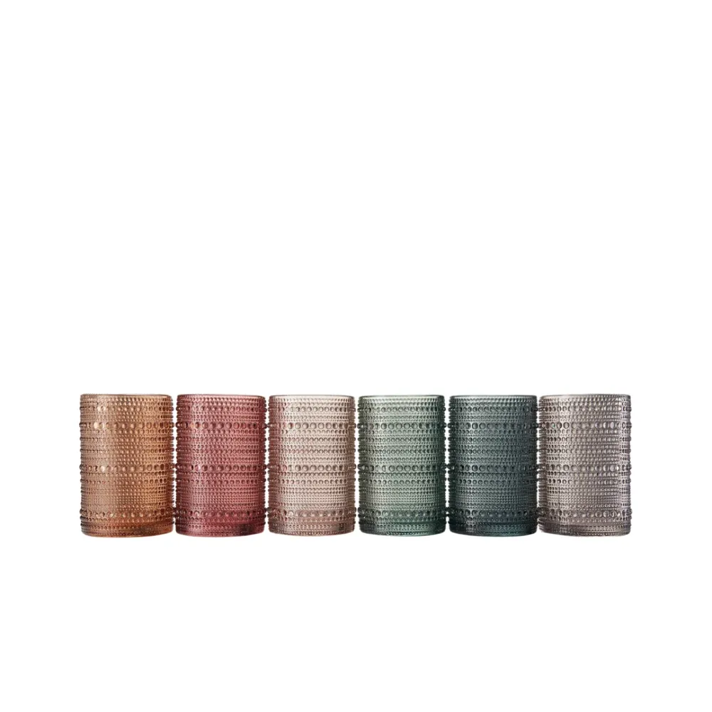 Set 6 Beaded Drinking Glasses
