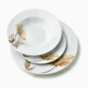 Set 18 tanjura Beige Leaf