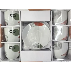 Sigma Porcelain coffee set Green circle 6/1 (160ml)