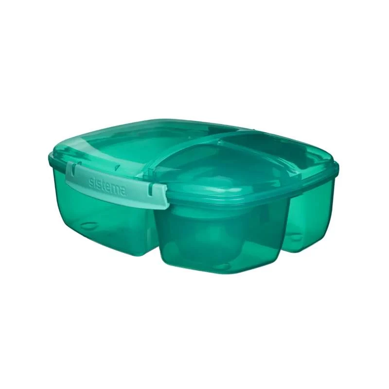 Sistema Kutija za ručak - Trostruko podijeljena - 2L - Minty Teal
