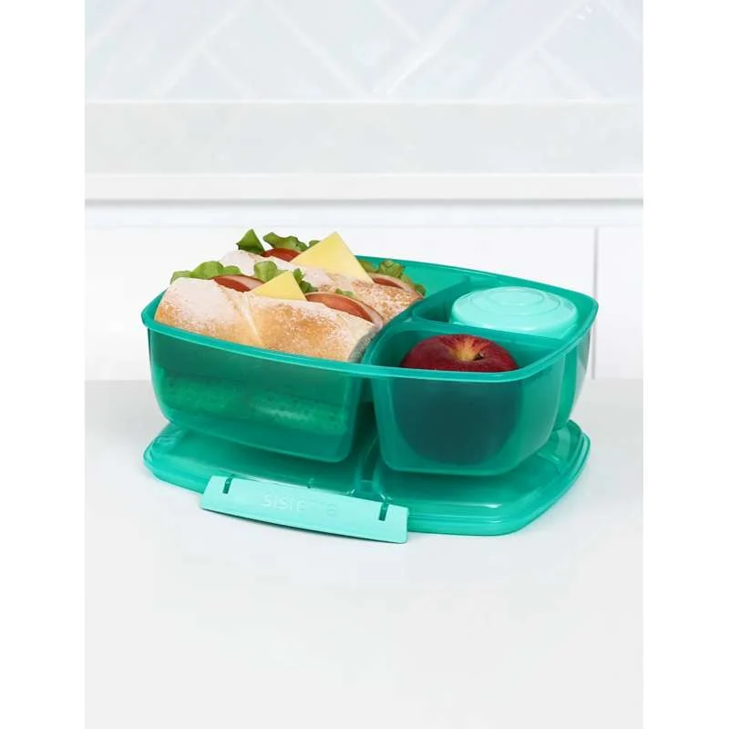 Sistema Kutija za ručak - Trostruko podijeljena - 2L - Minty Teal