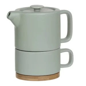 Soli Cera Nature čajnik s šalicom, zelena (mint) 🍵🌿