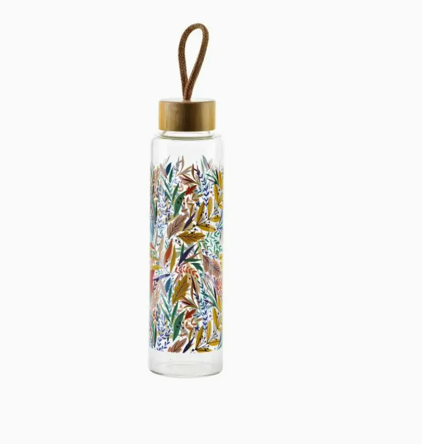Staklena boca HOLLIE LEAVES 600 ml 🌿