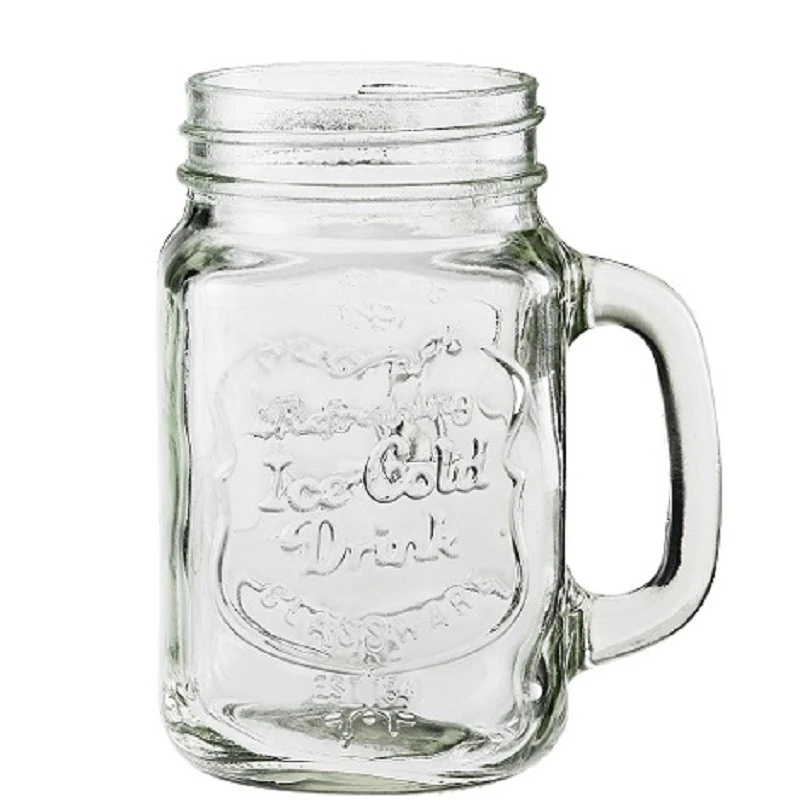 Staklena čš s ručkom 450 ml – Retro stil za limunade i koktele