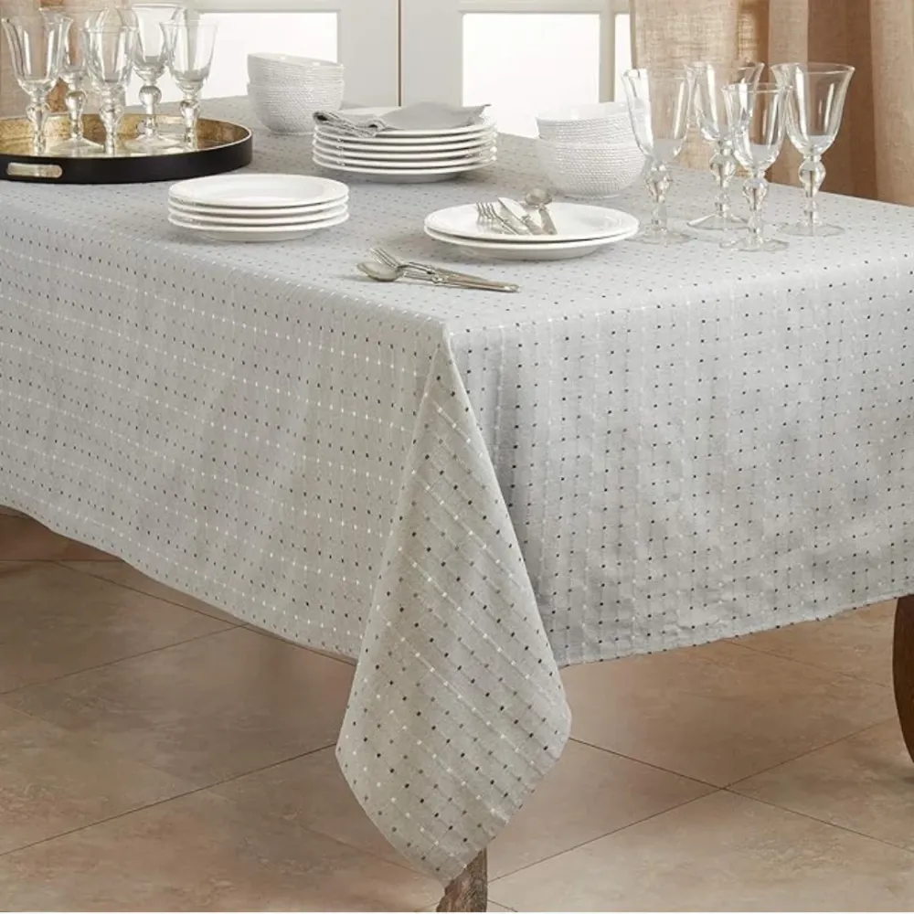 Stitched Line Tablecloth 65"x120"
