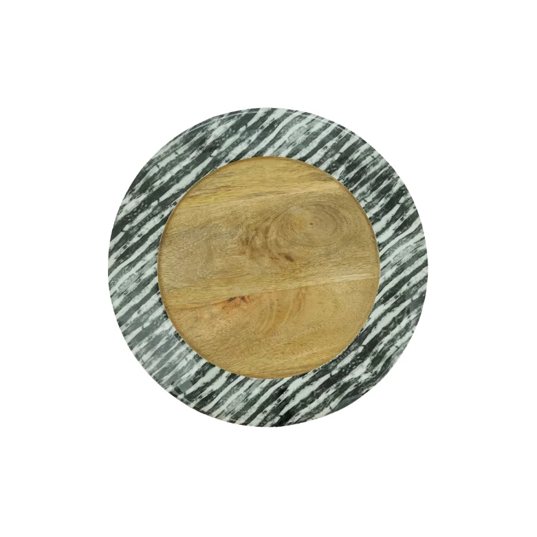 Striped Rim Charger Set 4