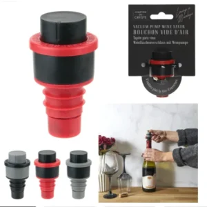 Vakumski čep za vino s pumpicom - Boja random