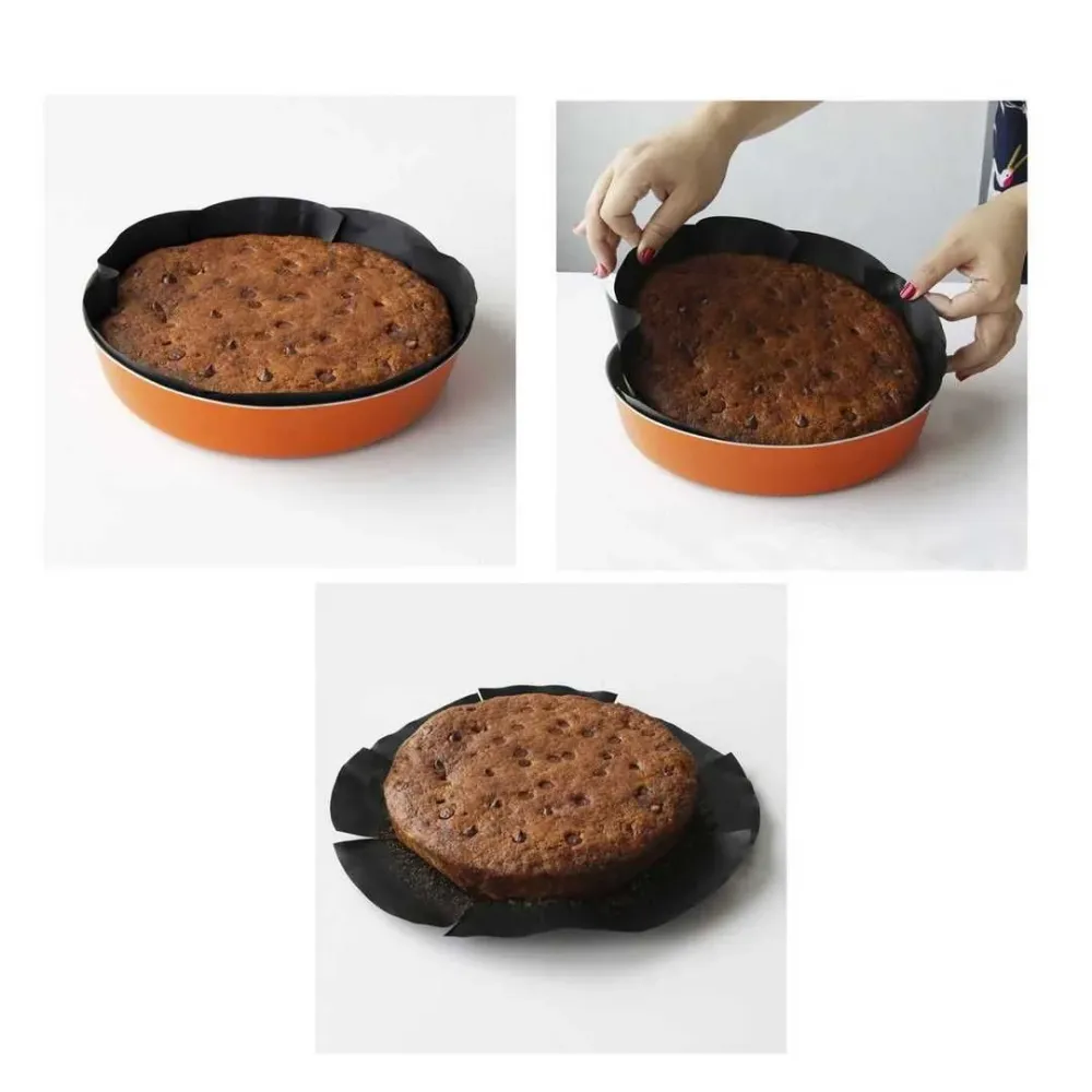 Višekratna neljepljiva podloga za pečenje – 35 × 20 cm, fiberglass, crna