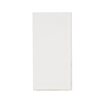 Whip Stitched Napkin Silver - Set 4