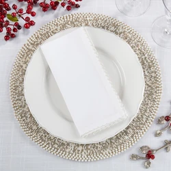 Whip Stitched Napkin Silver - Set 4