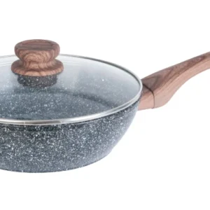 Wok tava s poklopcem - 24 cm - Grey Marble