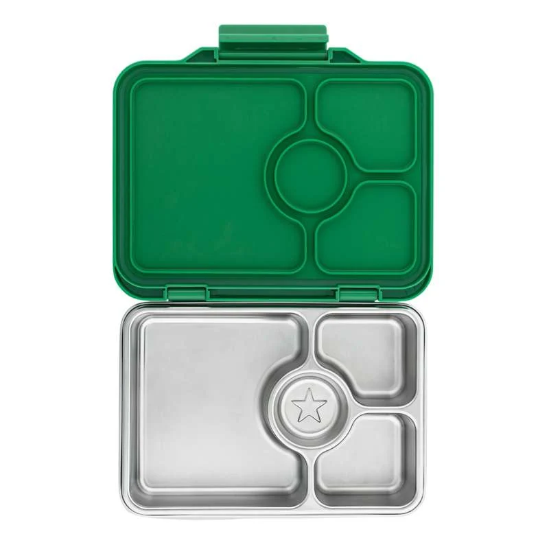 Yumbox Kutija za ručak - Presto nehrđajući čelik - 4 odjeljka - Pomme zelena