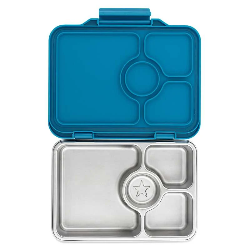 Yumbox Kutija za ručak - Presto nehrđajući čelik - 4 odjeljka - Normandijska plava