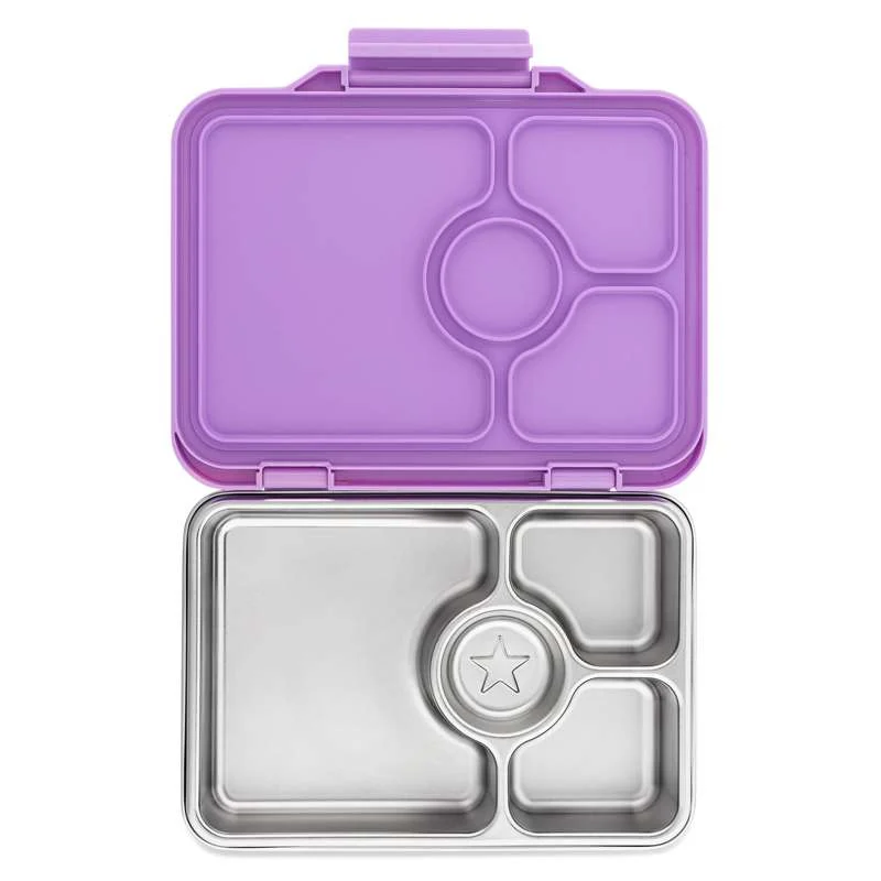Yumbox Kutija za ručak - Presto nehrđajući čelik - 4 odjeljka - Lavanda ljubičasta