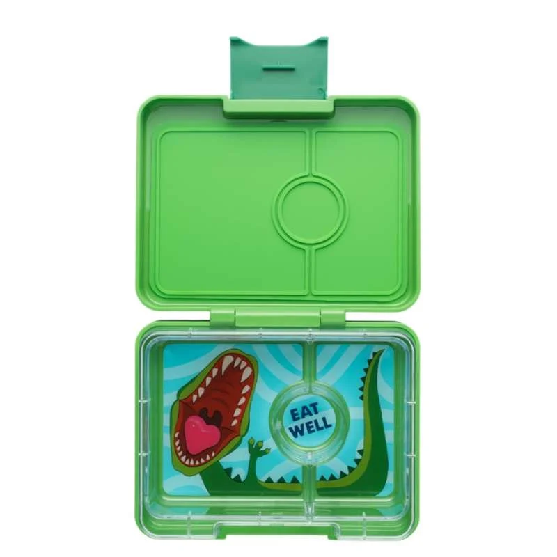 Yumbox Kutija za užinu - Minisnack - 3 odjeljka - Jurassic Green/Dinosaur