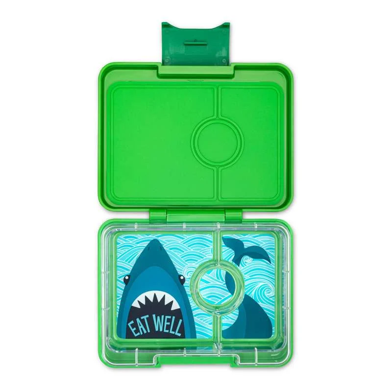 Yumbox Kutija za užinu - Minisnack - 3 odjeljka - Jurassic Green/Shark