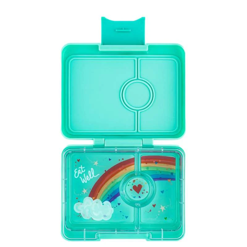 Yumbox Kutija za užinu - Minisnack - 3 odjeljka - Miami Aqua/Rainbow