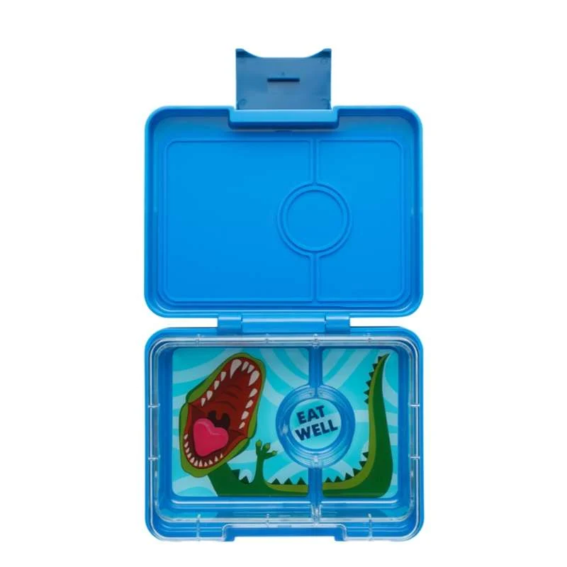 Yumbox Kutija za užinu - Minisnack - 3 odjeljka - Surf plava/Dinosaur