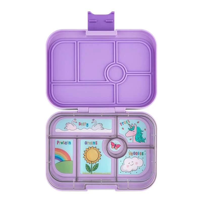 Yumbox Kutija za užinu - Original - 6 odjeljaka - Lavanda Ljubičasta/Jednorog
