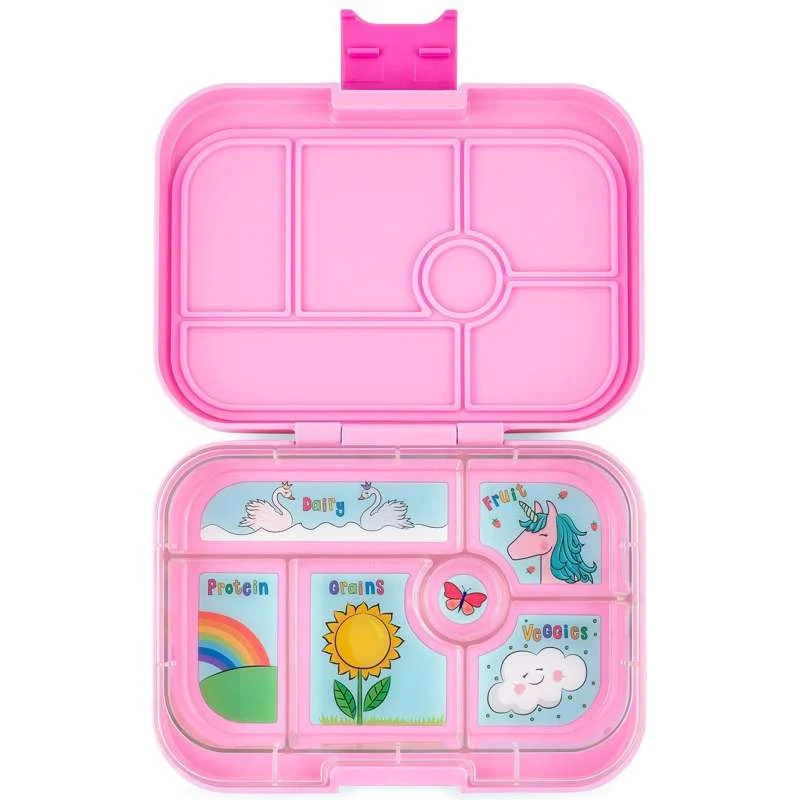 Yumbox Kutija za užinu - Original - 6 odjeljaka - Power Pink/Jednorog
