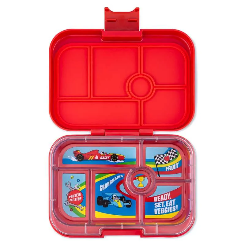 Yumbox Kutija za užinu - Original - 6 odjeljaka - Roar Red/Trkeći automobili