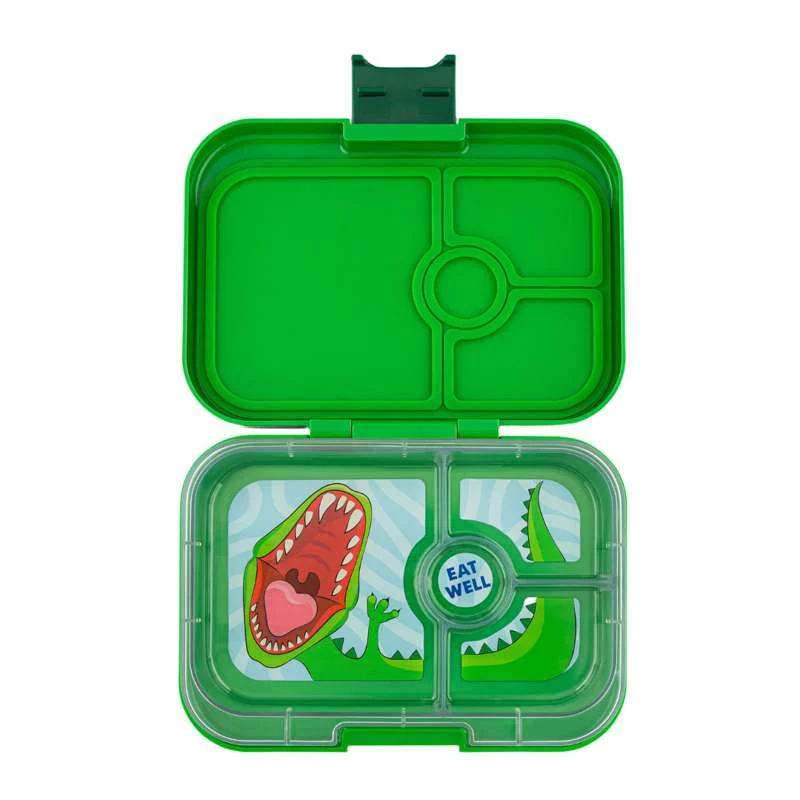 Yumbox Kutija za užinu - Panino - 4 odjeljka - Jurassic Green/Dinosaur