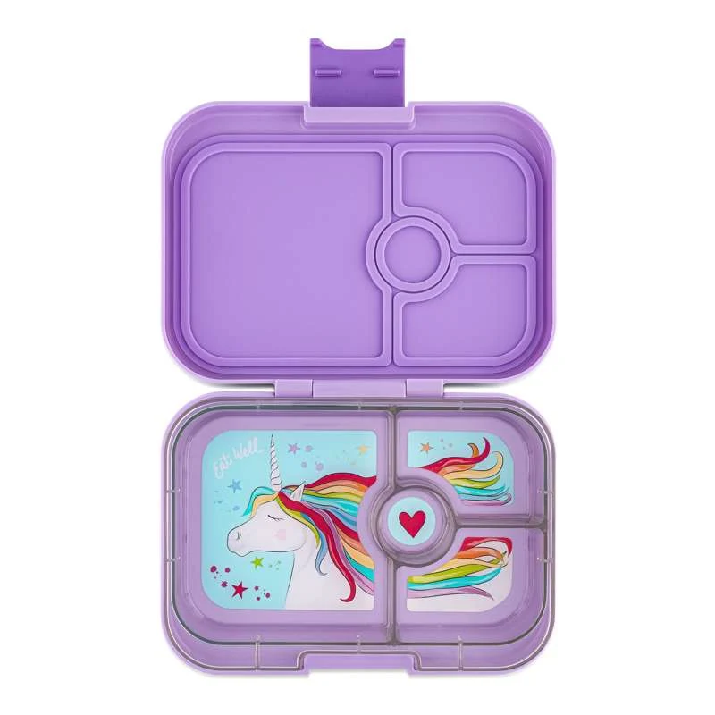 Yumbox Kutija za užinu - Panino - 4 odjeljka - Lavanda Ljubičasta/Jednorog