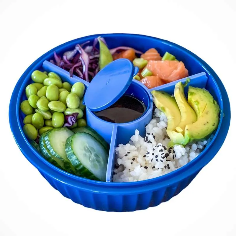 Yumbox Kutija za užinu - Poke Love Bowl - 4 odjeljka - Hawaii plava