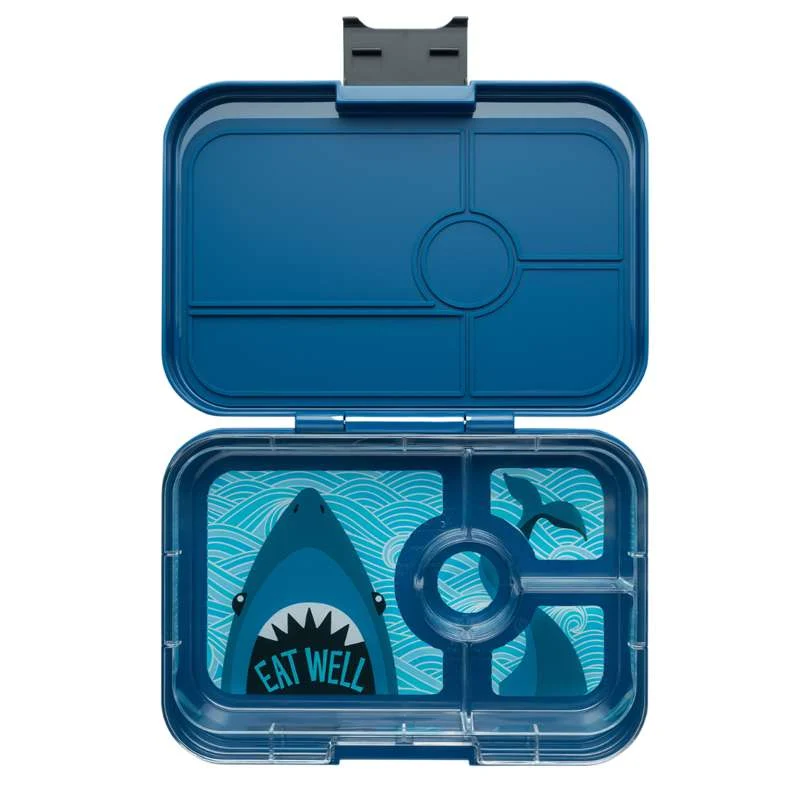 Yumbox Kutija za užinu - Tapas XL - 4 odjeljka - Monte Carlo plava/Ajkula