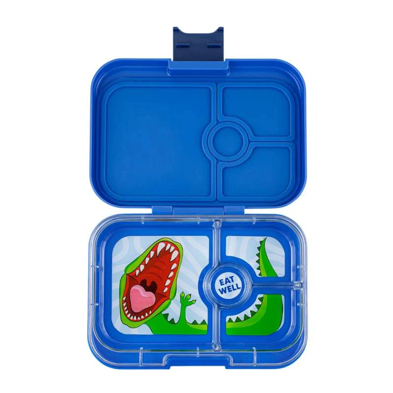 Yumbox Lunch kutija - Panino - 4 odjeljka - Surf Blue/Dinosaur