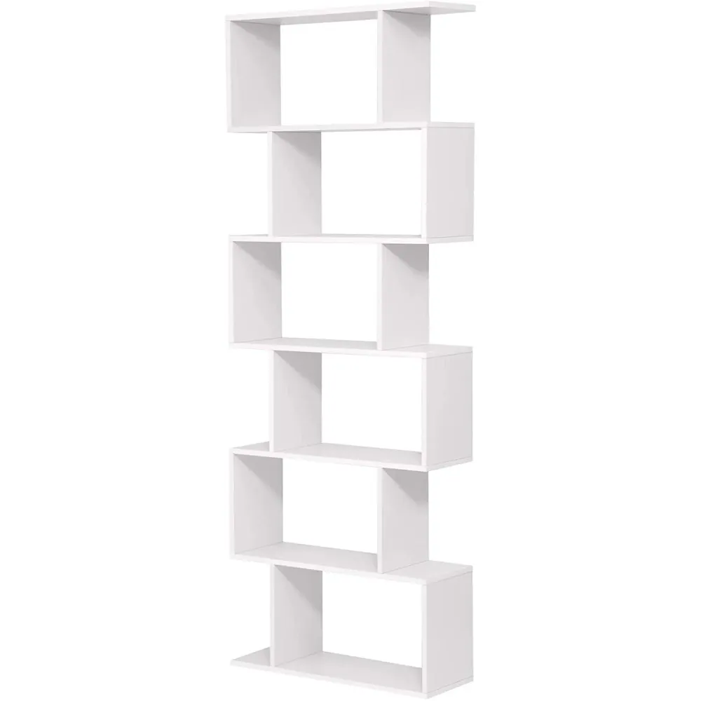 Polica za knjige, kockasta polica za izlaganje i prostorna pregrada, 70 x 24 x 190,5 cm Bijela | VASAGLE