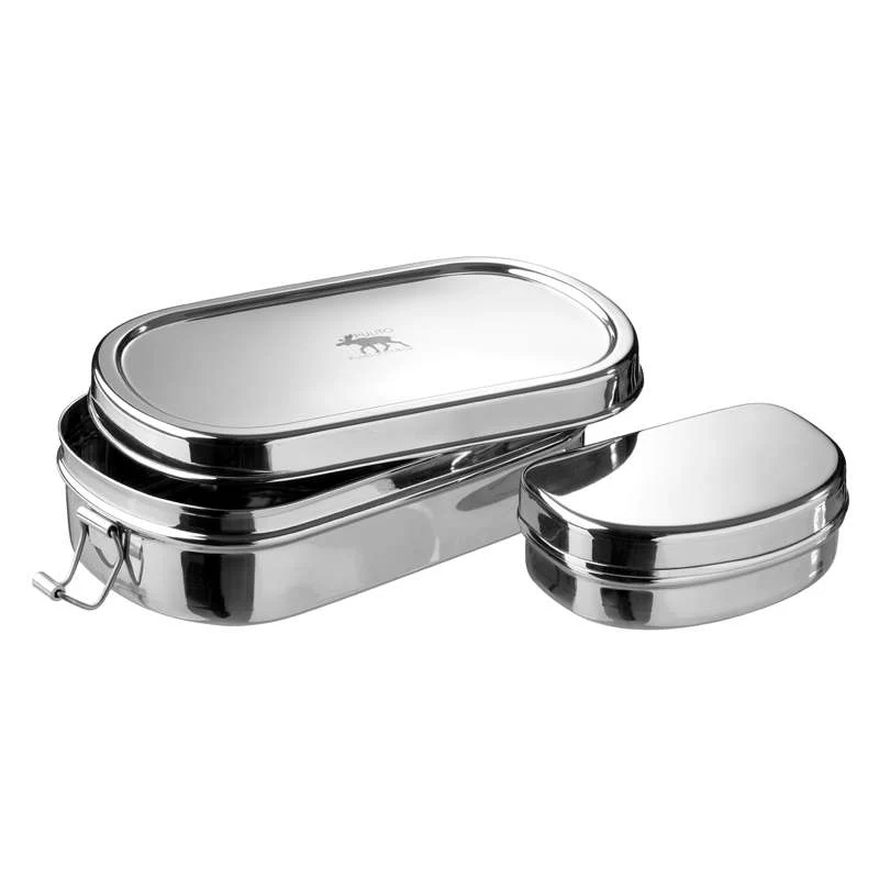Pulito PureLunchBox Kutija za ručak - Nehrđajući metal - Ovalna