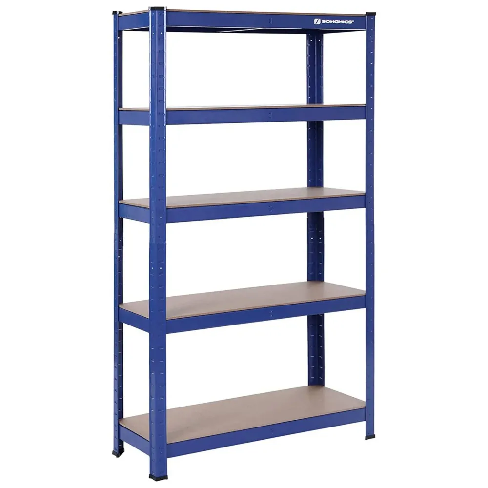 Čelični regal na 5 razina, nosivosti do 650 kg, 30 x 75 x 150 cm, plavi