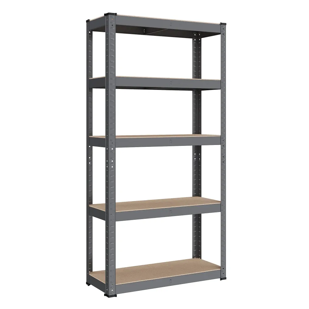 Metalna polica na 5 razina, nosivosti 650 kg, 30 x 75 x 150 cm, tamno siva
