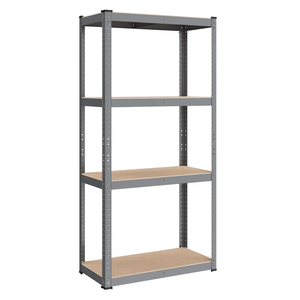 Metalna polica na 4 razine, 40 x 80 x 160 cm, nosivost 520 kg, sive boje