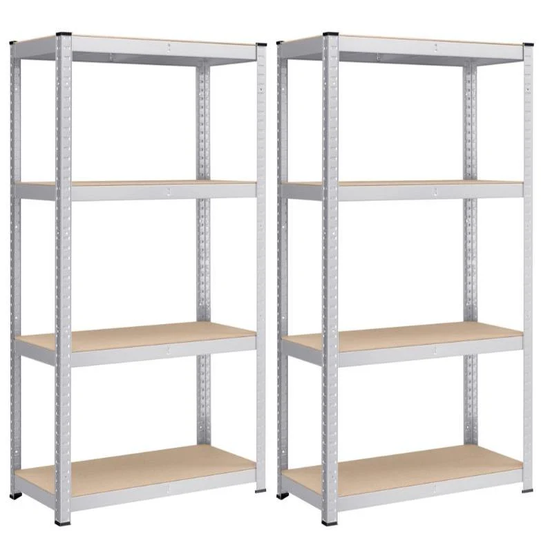 Set od 2 čelične police nosivosti od po 130kg, 160x80x40cm, srebrne | SONGMICS