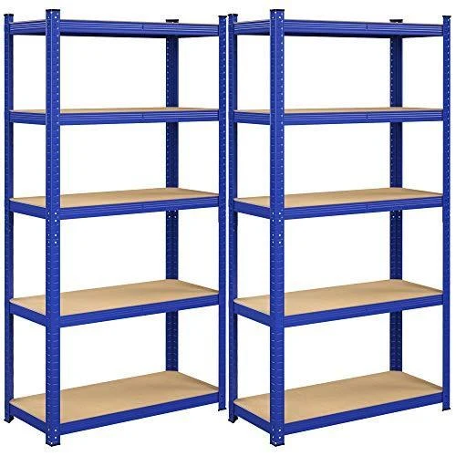 Set od 2 metalne police na 5 razina, nosivosti 875kg ,40 x 90 x 180 cm, plave