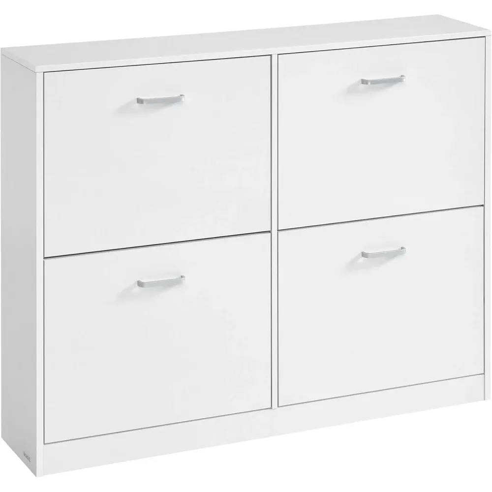Ormar za cipele s 4 ladice, 24 x 105,5 x 82,7 cm, bijele boje | VASAGLE