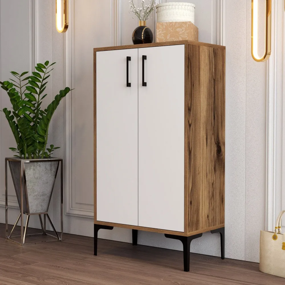 Ormar za obuću Prag - Walnut, White