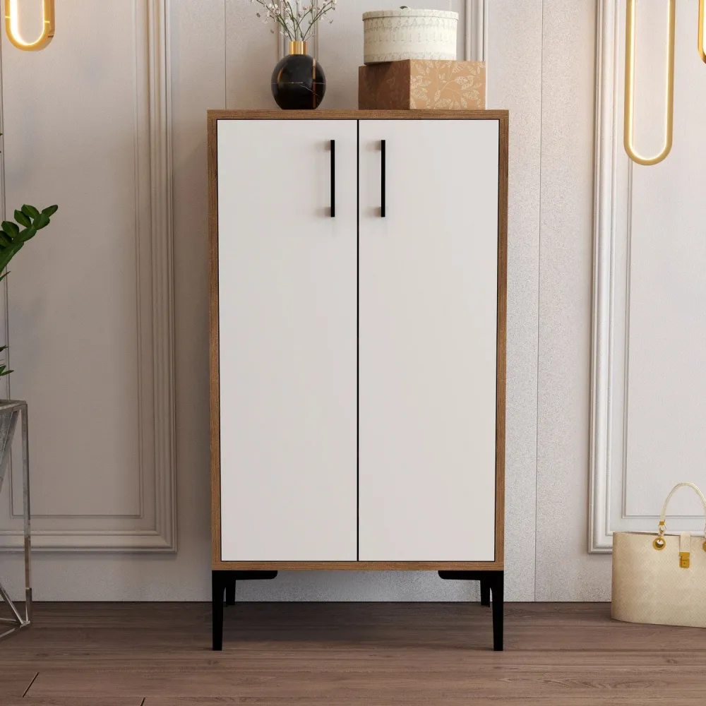 Ormar za obuću Prag - Walnut, White