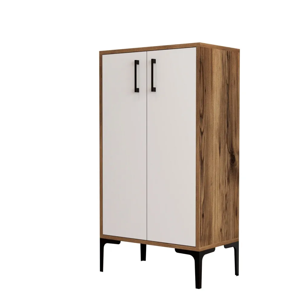 Ormar za obuću Prag - Walnut, White