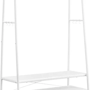 Stalak za odjeću čeličnog okvira, 45 x 100 x 160 cm, bijeli