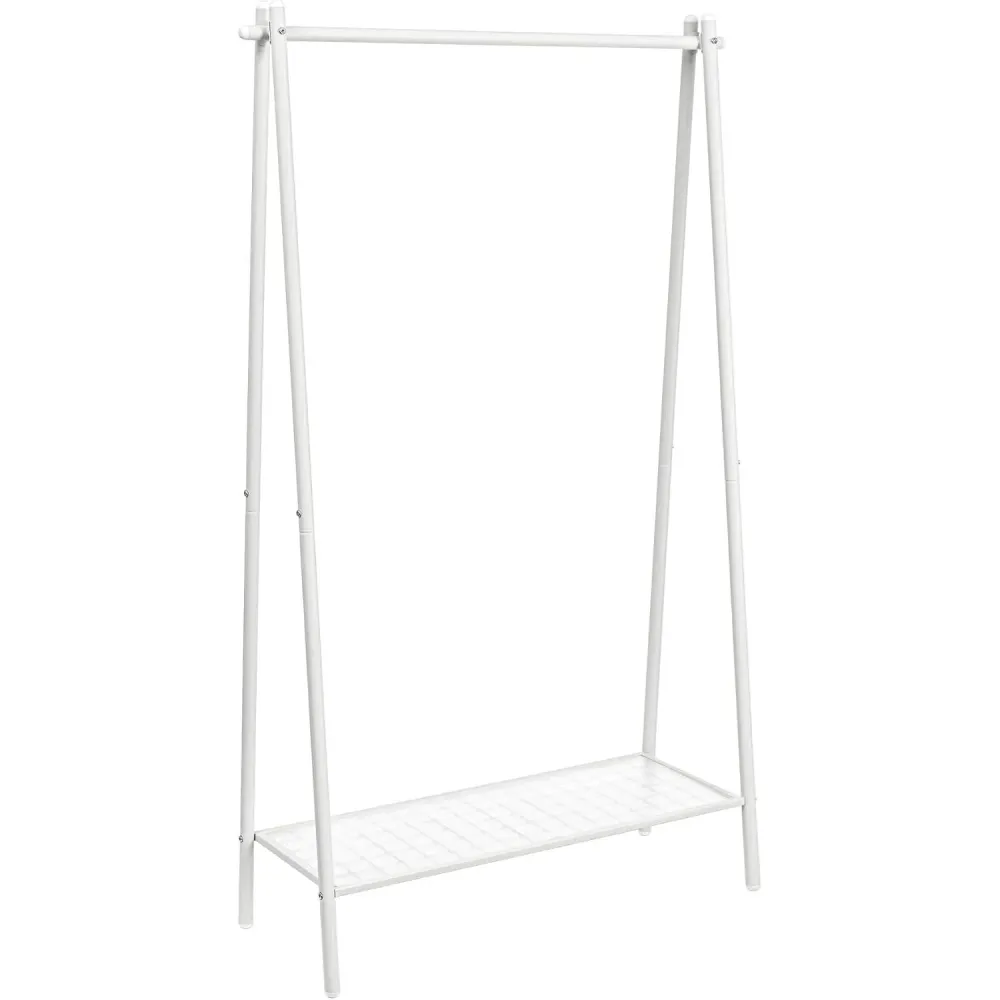 Stalak za odjeću s policom, od čelika, 33,5 x 92,5 x 153 cm, bijeli | SONGMICS