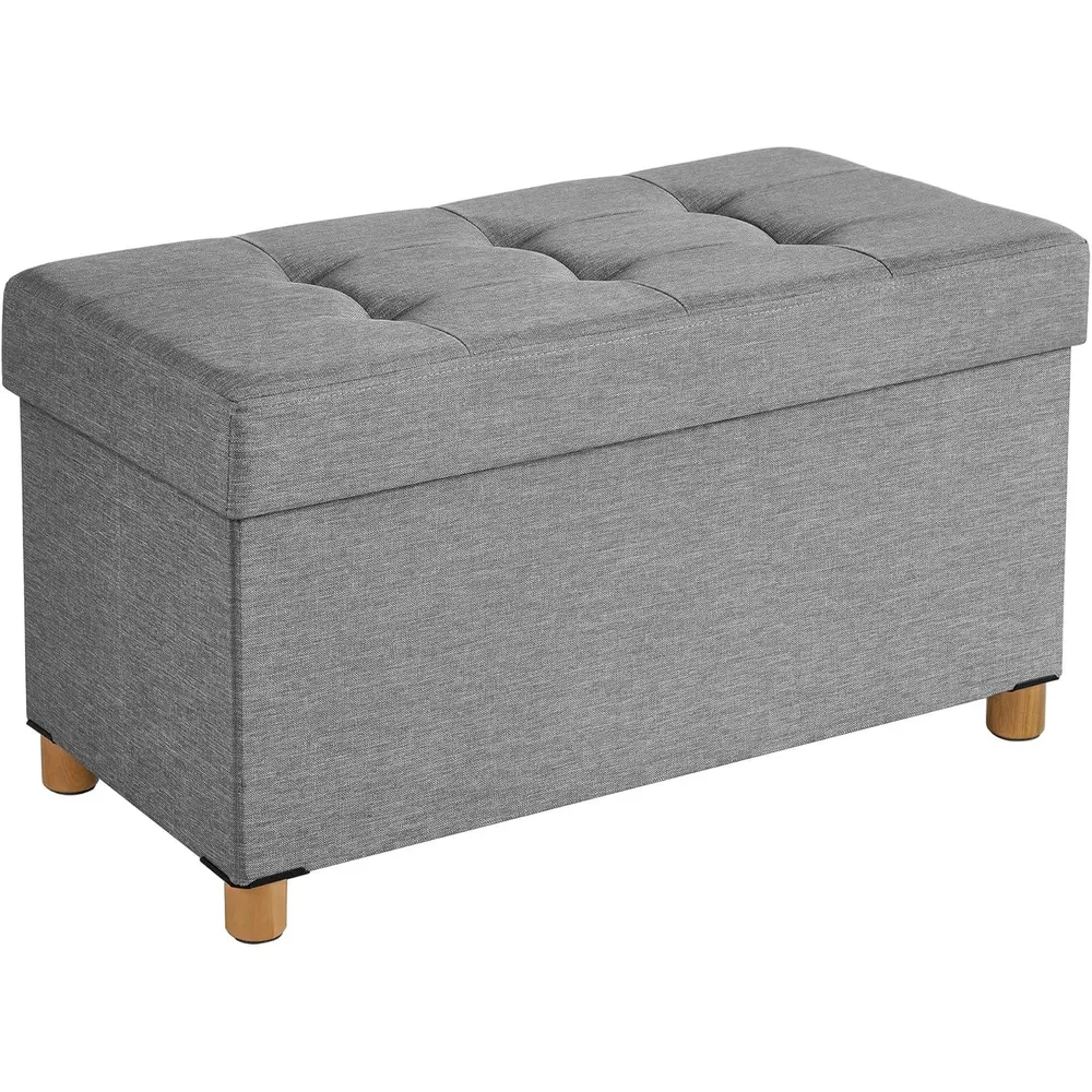 Tabure s prostorom za pohranu, 76 x 38 x 40 cm, svijetlo sive boje