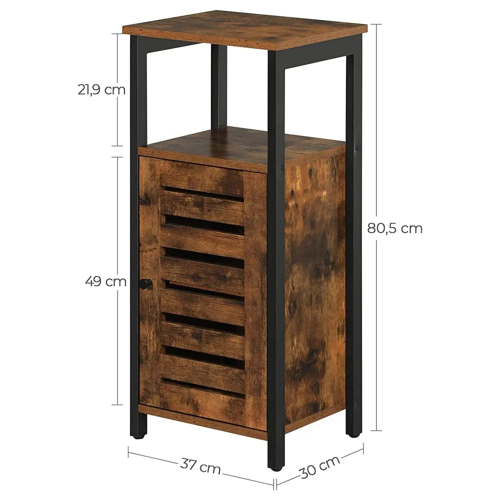Visoki mali ormar s vratima od letvica 37 x 30 x 81 cm