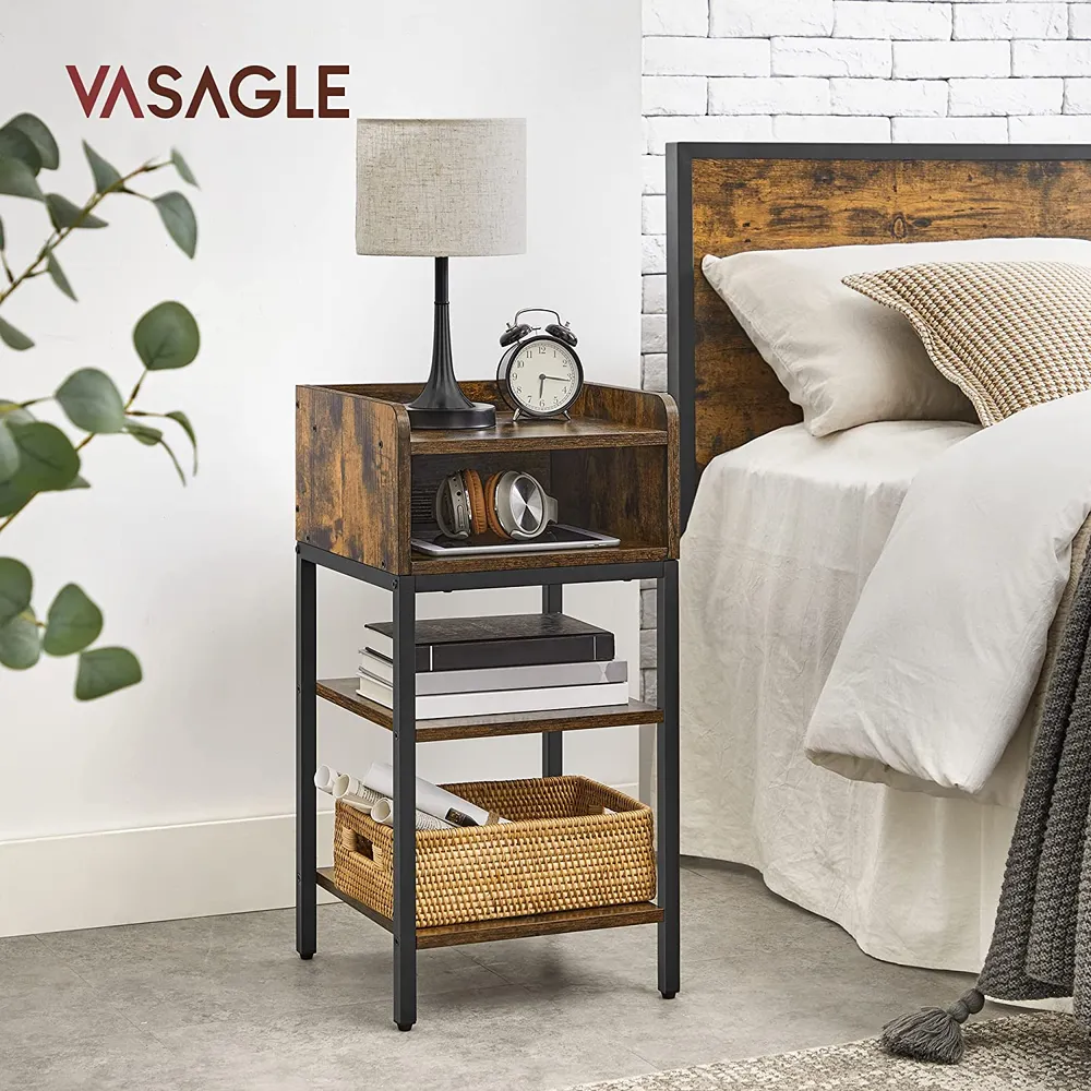 visoki noćni ormarić 35 x 70 x 35 cm rustikalno smeđ